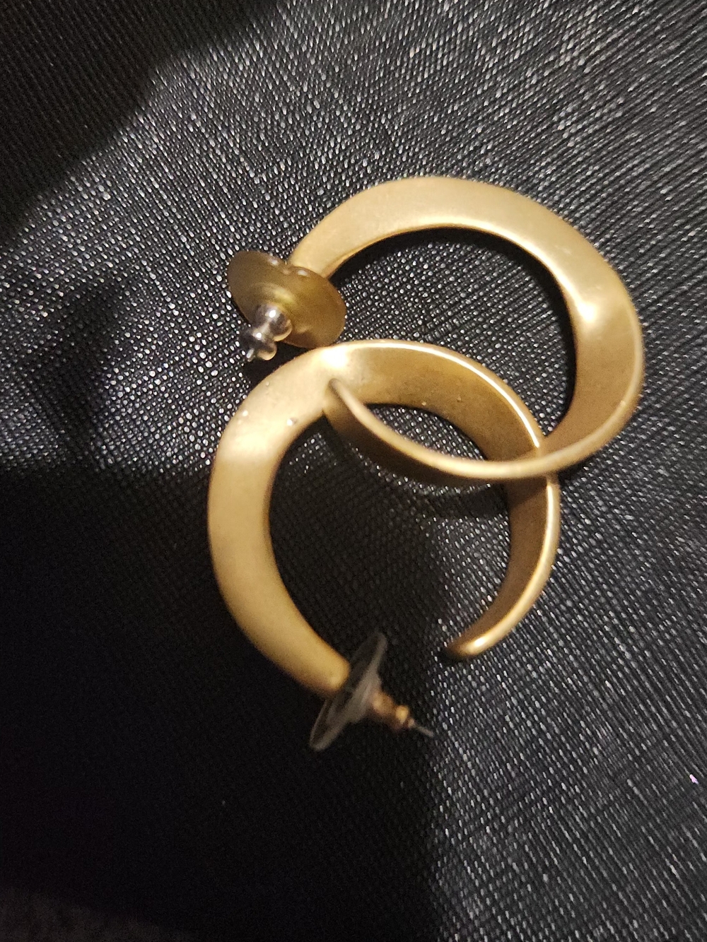 Gold Crescent Hoop Earrings - Women Jewelry